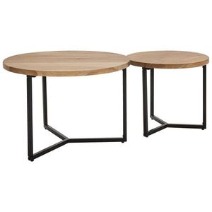 Livetastic SADA KONFERENČNÝCH STOLÍKOV, prírodná farba, drevo, kov, 70/50/70/50/45/42 cm vyobraziť