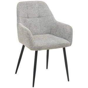 MID.YOU STOLIČKA S PODRÚČKAMI, železo, tkaná textília, sivá, čierna vyobraziť