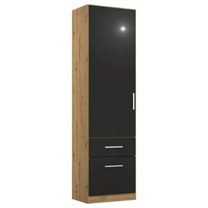 Rauch Möbel SKRIŇA S OTOČNÝMI DVERAMI, sivá, dub artisan, 47/210/54 cm vyobraziť