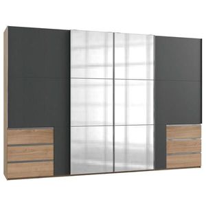 MID.YOU ŠAT. SKRIŇA S POSUV. DVERAMI, grafitová, farba duba, 350/236/65 cm vyobraziť