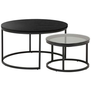 MID.YOU KONFERENČNÝ STOLÍK, čierna, kov, kompozitné drevo, 80/45/80 cm vyobraziť