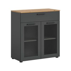 MID.YOU KOMODA, sivá, dub artisan, 78/84/38 cm vyobraziť