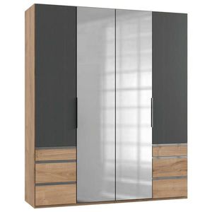 MID.YOU SKRIŇA S OTOČNÝMI DVERAMI, grafitová, farba duba, 200/236/58 cm vyobraziť