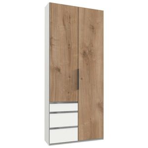 MID.YOU SKRIŇA S OTOČNÝMI DVERAMI, biela, trámový dub, 100/236/58 cm vyobraziť