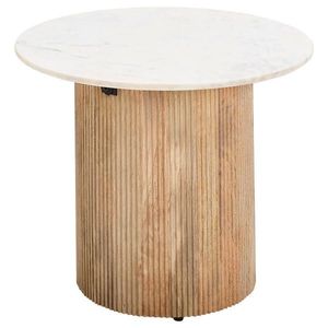 Livetastic KONFERENČNÝ STOLÍK, prírodná farba, biela, drevo, kameň, 60/60/45 cm vyobraziť