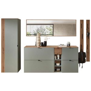 Voleo PREDSIEŇOVÝ NÁBYTOK, šalviovozelená, dub artisan, 261/179/37 cm vyobraziť