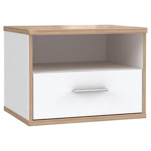 Xora NOČNÝ STOLÍK biela, farba duba vyobraziť