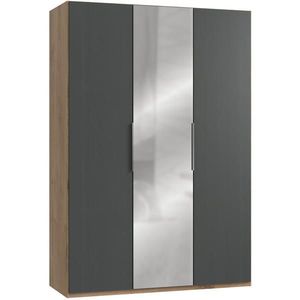 MID.YOU SKRIŇA S OTOČNÝMI DVERAMI, grafitová, farba duba, 150/216/58 cm vyobraziť