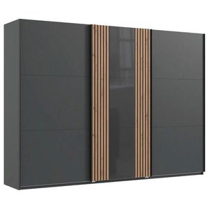 MID.YOU ŠAT. SKRIŇA S POSUV. DVERAMI, grafitová, sivá, dub artisan, 300/216/65 cm vyobraziť