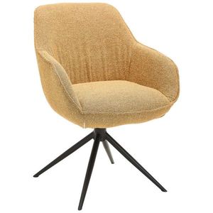 Novel STOLIČKA S PODRÚČKAMI, železo, vzhľad ľanu, oranžová vyobraziť