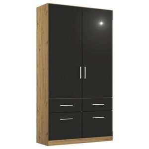 Rauch Möbel SKRIŇA S OTOČNÝMI DVERAMI, sivá, dub artisan, 91/197/54 cm vyobraziť