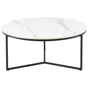 Livetastic KONFERENČNÝ STOLÍK, čierna, biela, kov, keramika, 80/80/37 cm vyobraziť