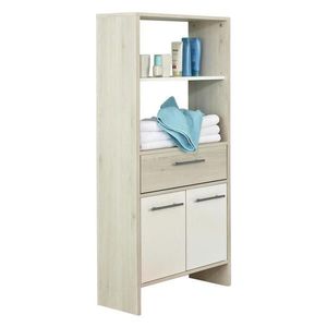 Carryhome STREDNE VYSOKÁ SKRINKA, biela, farba pínie, 62/136, 2/28 cm vyobraziť