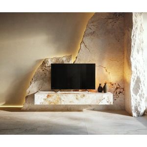 TV stolík Cuor 150 cm keramika Minas Melange bielo-béžová 1 výklopné vyobraziť