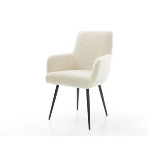 Jedálenská stolička Heira-Flex s opierkami teddy látka béžová 4-nohá vyobraziť