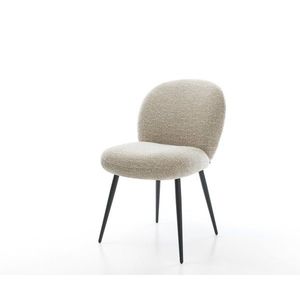 Jedálenská stolička Nube-Flex tkanina mäkký béžová 4-nohá zúžená vyobraziť