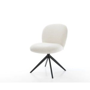 Jedálenská stolička Nube-Flex bouclé mäkký béžová krížová podstava vyobraziť