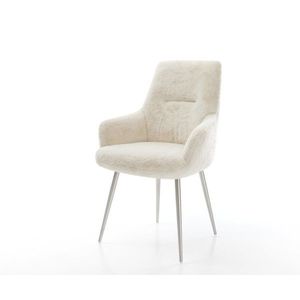 Jedálenská stolička Zelia-Flex s opierkami plyšový manšester krémovo vyobraziť