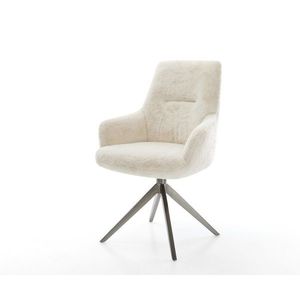 Jedálenská stolička Zelia-Flex s opierkami plyšový manšester krémovo vyobraziť