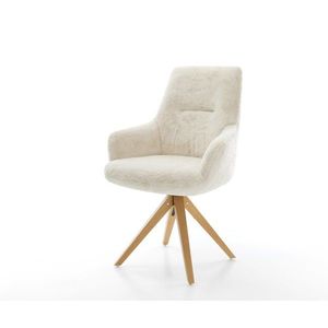 Jedálenská stolička Zelia-Flex s opierkami plyšový manšester krémovo vyobraziť