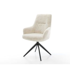 Jedálenská stolička Zelia-Flex s opierkami plyšový manšester krémovo vyobraziť