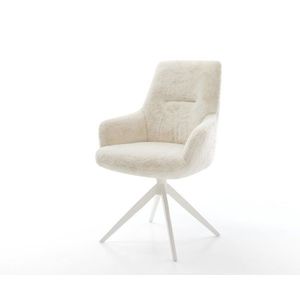 Jedálenská stolička Zelia-Flex s opierkami plyšový manšester krémovo vyobraziť