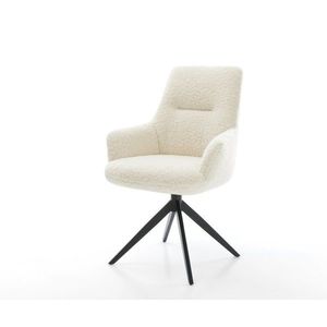 Jedálenská stolička Zelia-Flex s opierkami teddy látka béžová krížová vyobraziť