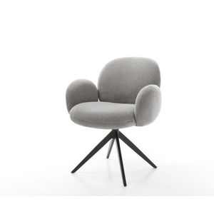 Jedálenská stolička Nube-Flex s opierkami texturovaná látka mäkký sivá vyobraziť