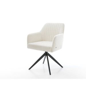 Jedálenská stolička Greg-Flex bouclé mäkký béžová krížová podstava vyobraziť