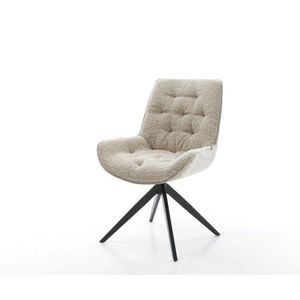 Jedálenská stolička Taimi-Flex tkanina mäkký béžová krížová podstava vyobraziť