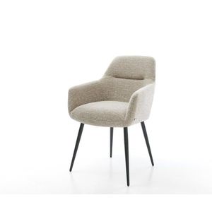 Jedálenská stolička Pejo-Flex tkanina mäkký béžová 4-nohá zúžená vyobraziť