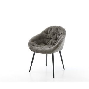 Jedálenská stolička Gaio-Flex bouclé mäkký tmavobéžová 4-nohá zúžená vyobraziť