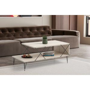 Konferenčný stolík Loire - Black, Travertine vyobraziť