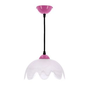 Závesná lampa COLORI malinovo biele tienidlo 1x60W E27 moderné dekoratívne stropné svietidlo do obývačky a kuchyne úsporné vyobraziť
