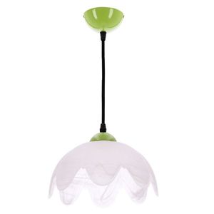 Závesná lampa COLORI, pistáciová kovová, 1x60W E27, biele tienidlo, moderná stropná lampa, pôsobivý dizajn do obývačky, kuchyne vyobraziť