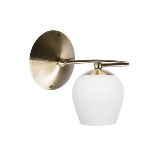 Nástenná lampa Serano patina 1x60W E27 biele tienidlo vyobraziť