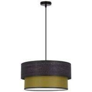 Závesná lampa Arezzo čierna 1x60W E27 čierna+tienidlo olivovej farby vyobraziť