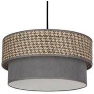 Závesná lampa Karrara čierna 1x60W E27 tienidlo sivá béžová+sivá vyobraziť