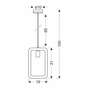 Závesné svietidlo Ostor čierna+béžová 1x40W E27 vyobraziť
