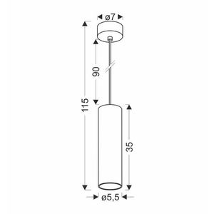 Závesná lampa Conti čierna 1x15W GU10 čierna+drevené tienidlo vyobraziť