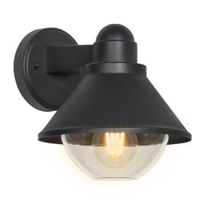 Nástenná záhradná lampa Saginia 23, 5x20, 5cm čierna 1x40W E27 okrúhle tienidlo IP44 vyobraziť