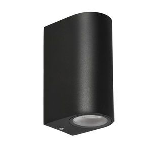 Záhradná lampa Lobelia, zaoblená fasáda, 9, 4x15cm, čierna, 2x35W, GU10, IP44 vyobraziť