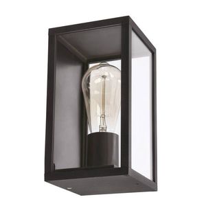 Záhradná fasádna lampa Hoya obdĺžniková 12x22cm čierna 1x60W E27 IP44 vyobraziť