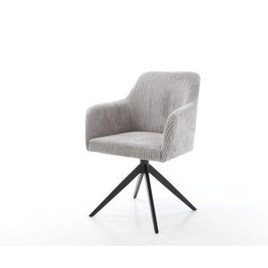 Jedálenská stolička Greg-Flex manšester striebornošedá krížová vyobraziť