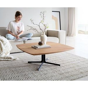 Konferenčný stolík Talita 90x90 cm jelša prírodná kov efektová úprava vyobraziť