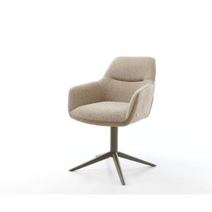 Otočná jedálenská stolička Pejo-Flex zmiešané materiály tmavobéžová vyobraziť