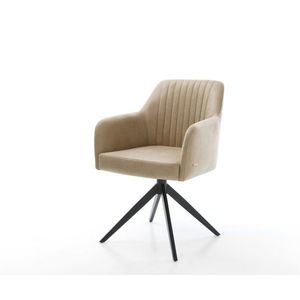 Otočná jedálenská stolička Greg-Flex mikrovlákno béžová vintage vyobraziť