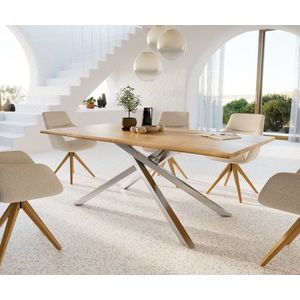 Jedálenský stôl Edge 200x100x2, 5-3 dub prírodný krížová podstava vyobraziť