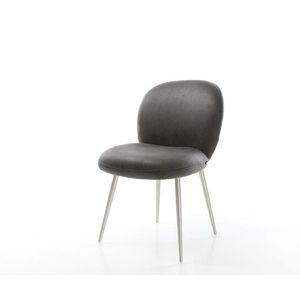 Jedálenská stolička Nube-Flex mikrovlákno antracitová vintage 4-nohá vyobraziť