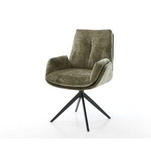 Jedálenská stolička Clea-Flex šenilová olivová krížová podnož široká vyobraziť